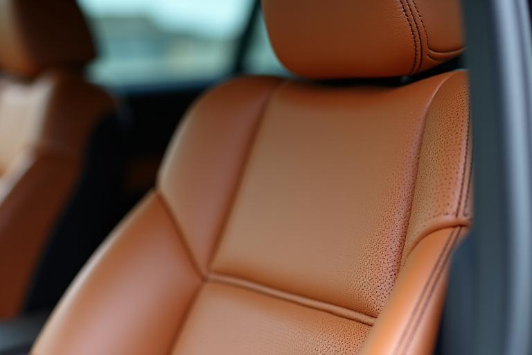 徹底的にクリーニングされた高級車の革製シート